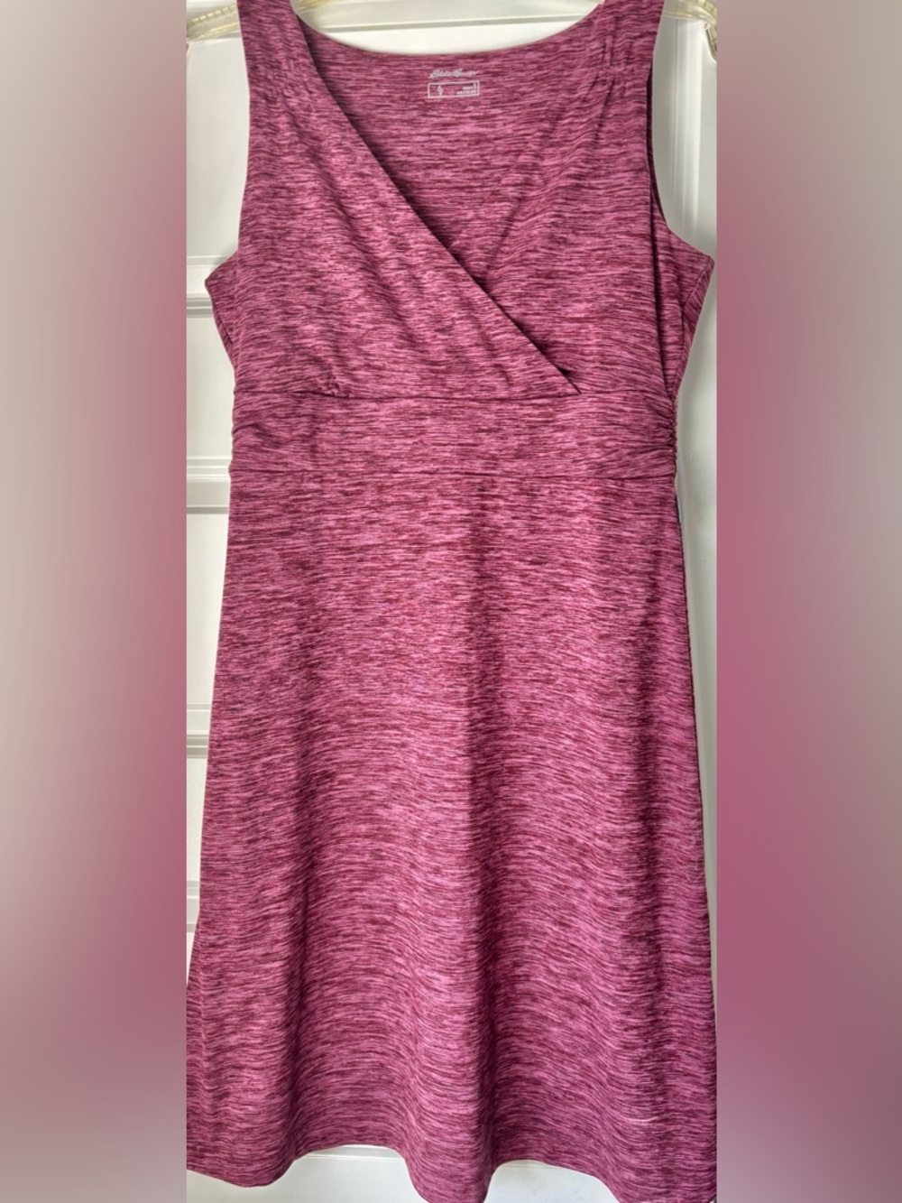 Eddie Bauer Pink Pull-Over Wrap Style  Dress Small Athleisure Travel